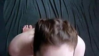 I kneel for a sloppy deepthroat, sucking balls until you explode on my face.