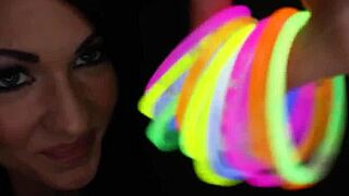 Real teen neighbor tugs dick intensely in amateur pov, resulting in cum on tits