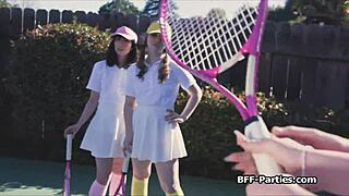 Man, me and kinky teens got wild at tennis court!