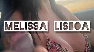 Suck that monster cock in the car until he cums in your mouth! Interracial blowjob frenzy