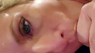 Wife gives morning blowjob to husband.