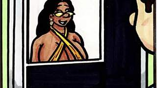 Comic tale of a curvy Latina swallowing in anime style