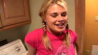 Summer gets fingered in the laundry room