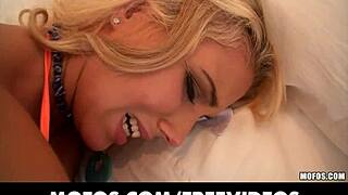 Beautiful blonde GF talked into public fingering!