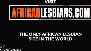 Ebony african lesbians lick and taste each other's wet pussies in the shower!