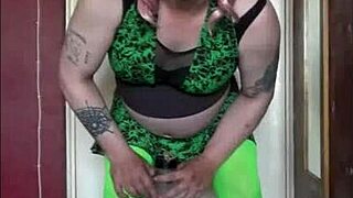 Bisexual crossdresser swallows his own piss and craves yours