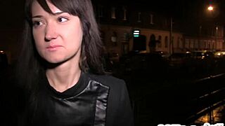 Russian cutie in interview discovers casting leads to sexy cumshot surprise