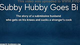 Submissive Husband Sucks Monster Cock In Threesome