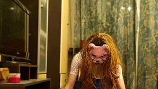 Cute sissy Monika boldly swallows cum after intense fucking