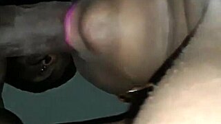 Jamaican neighbor eagerly sucks big black cock in homemade scene
