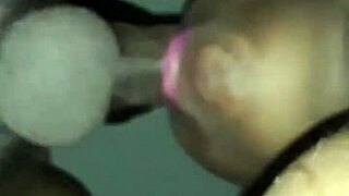 Jamaican neighbor eagerly sucks big black cock in homemade scene