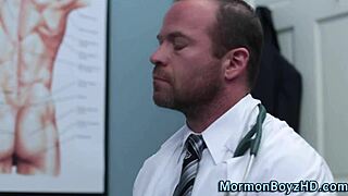 uniform dude spurts cum