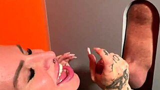 hey, jerked off loads of cocks at the glory hole