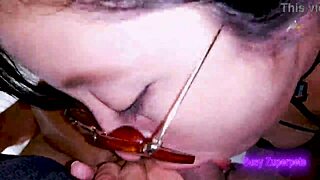 Samanta latina with green eyes sucks my cock so good, making loud sounds.