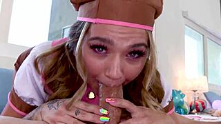 Mia Kay Takes Huge Cock Pov Blowjob And Swallows Load
