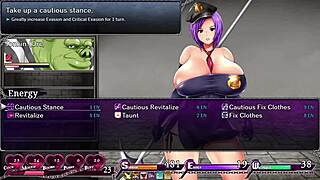 big tits milf frees prison floor in hentai revolt karryn's ep4