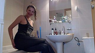 sexy blonde teasing you with her ass