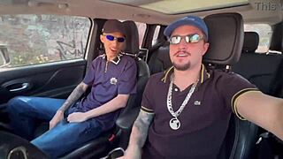 The young guy says, 'Take my ass, Uber driver'