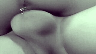 hot blonde shines in black and white sensual footage