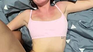 Backstage, this babe with big tits gets real sex with a monster cock before the porn shoot.