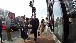 Topless Girl Strolls Publicly Around Town