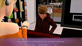 The saleswoman's summer hentai reveal. Her perfect ass shines in revealing lingerie outdoors.