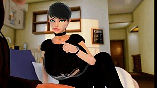 The saleswoman's summer hentai reveal. Her perfect ass shines in revealing lingerie outdoors.