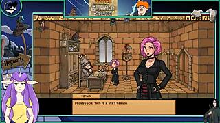 i'm the sexy brunette student witch training my big tits teacher in this hentai college cartoon