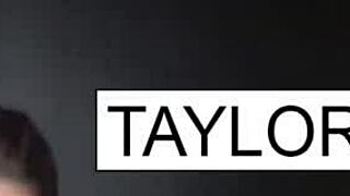 Taylor, the nude brunette pornstar babe, stuffs her big tits pussy with a toy intensely!