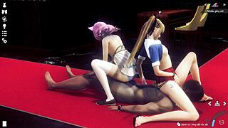 let's play threesome with asian japanese and vietnamese girls.