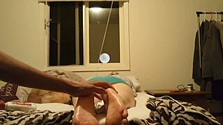 Interracial blowbang with big black cocks cumming on feet