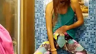 peeing in my leggings while touching myself