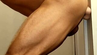 Hey, wanna see some fun with a dildo while the shower heats up?