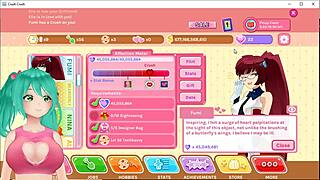 Cute anime girl plays Crush Crush