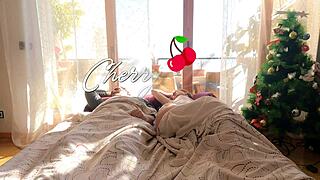 New Year's Eve morning with cherry lips