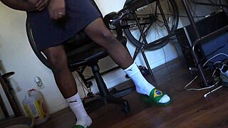 Emotional reaction to big bulge in shorts