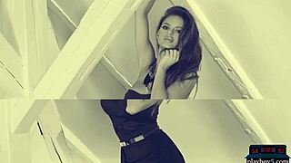 Two busty European models UNDRESS, RIP clothes, and SHOW off naked bodies