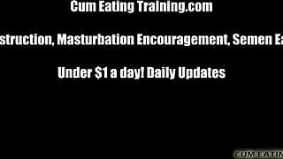 Swallow your cum for us cei.