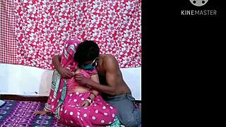 Big natural tits Indian wife gets her first taste of married life