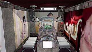 Sporty Brunette In Perverted Fashion Game