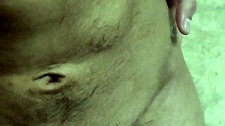 Raw Gay Solo Navel Play with Intense Cum Finish