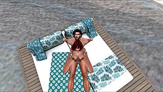 i lives in this beautifull house on the beach, its so relaxin and peacefull