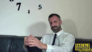 Kinky tattooed submissive deep throats and takes anal