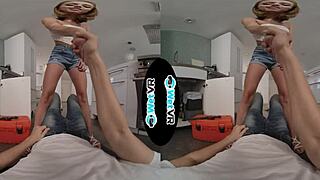 lila love climbs handyman's big dick in vr