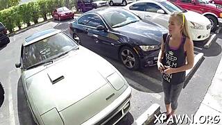 Sexy amateur flaunts ass and twat on raw reality show