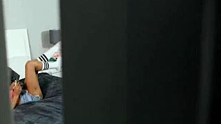 Can this shady babe handle roommates big dick in dorm?