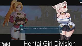 hentai girl division neko in action