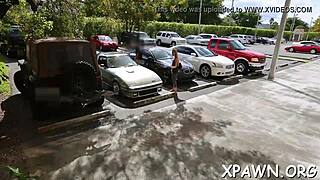 Sexy amateur flaunts ass and twat on raw reality show