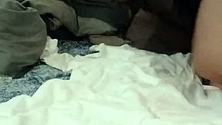 i'm a chastity caged pup playing with my bad dragon dildo