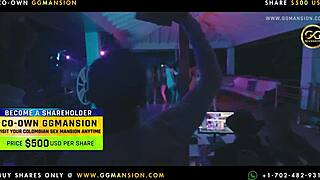 Blonde and brunette lesbians finger each other on knees